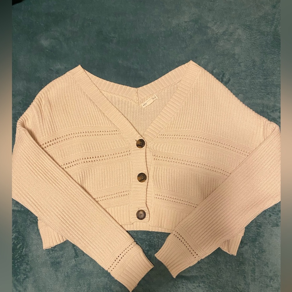 Size S Button up, Cropped Aeropostale Sweater